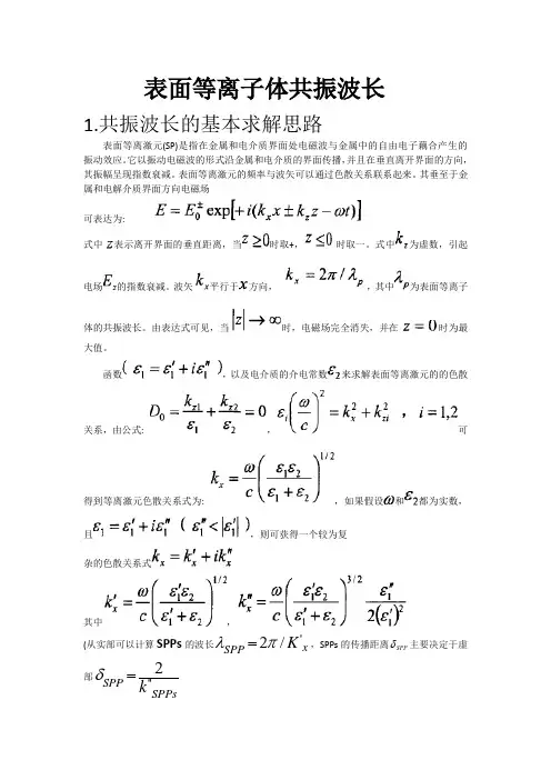 (完整word版)表面等离激元