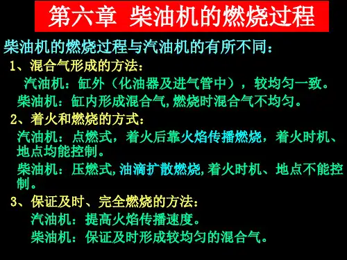 柴油机的燃烧过程  ppt课件