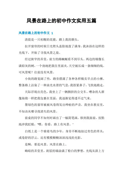 风景在路上的初中作文实用五篇