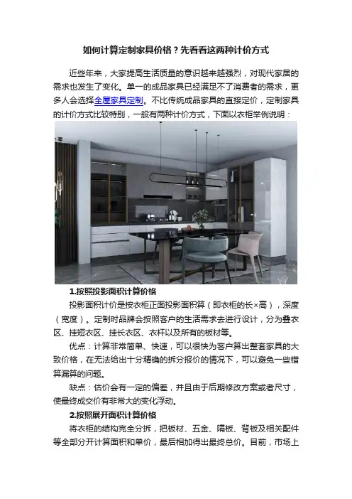 如何计算定制家具价格？先看看这两种计价方式