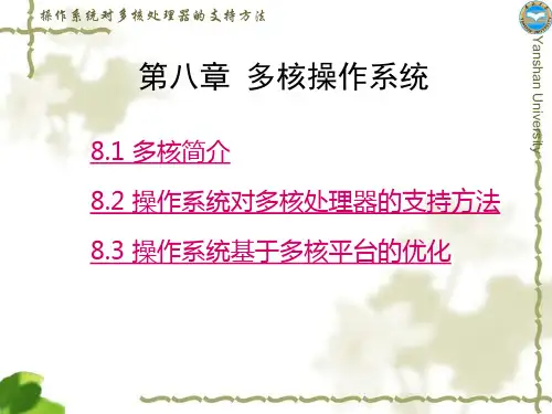 操作系统对多核处理器的支持方法