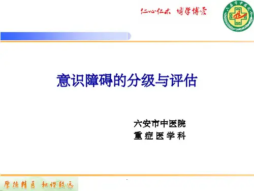 意识障碍的分级与评估ppt课件