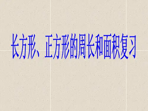 长方形正方形周长与面积复习 ppt课件