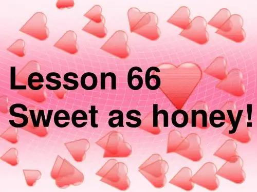 新概念2册Lesson 66 Sweet as honey(共29张PPT)