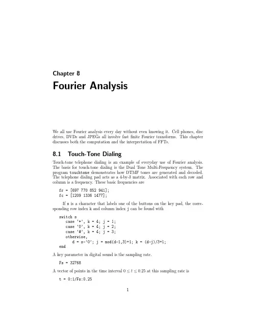 数值分析与matlab——08_fourier