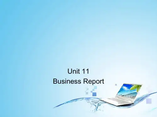 unit 11  business  report