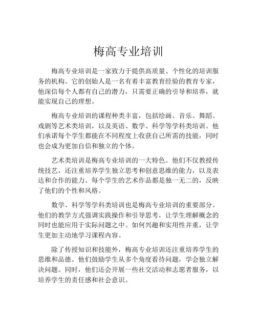 梅高专业培训