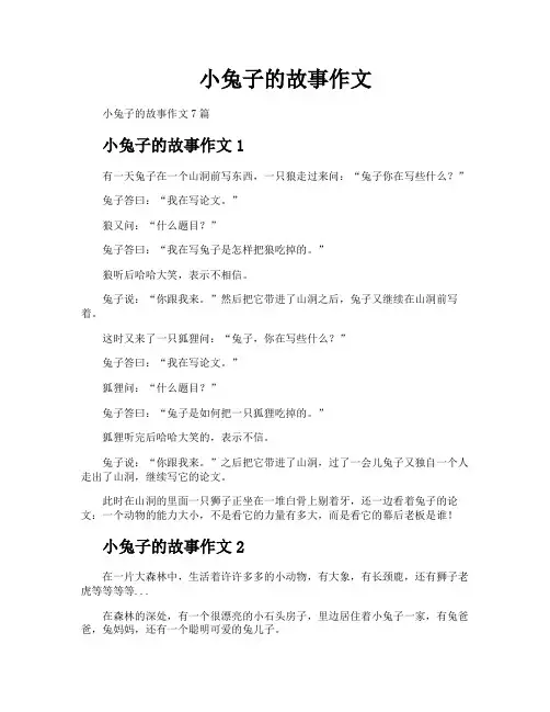 小兔子的故事作文