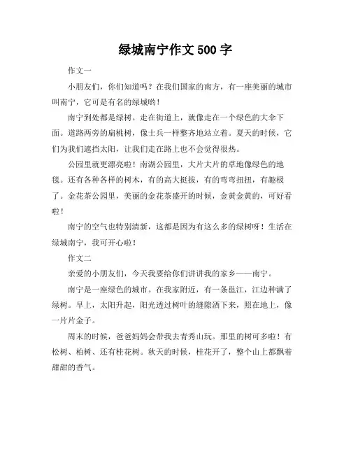 绿城南宁作文500字