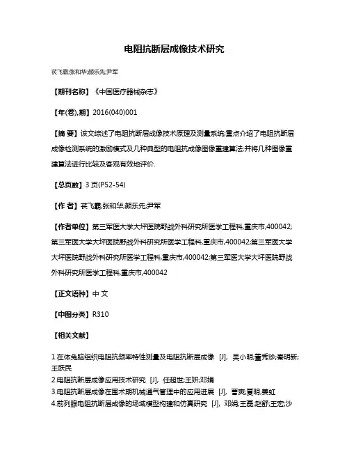 电阻抗断层成像技术研究