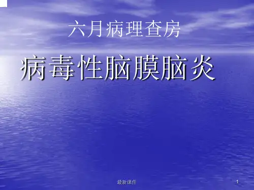 病毒性脑炎护理查房ppt课件