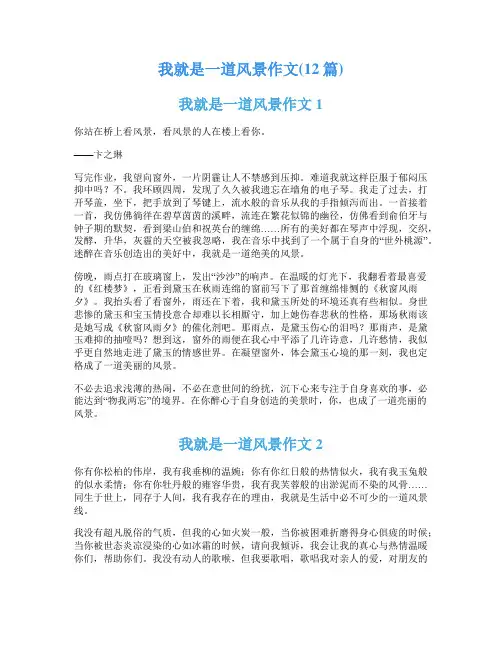 我就是一道风景作文(12篇)