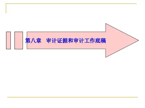 审计证据和审计工作底稿41页PPT