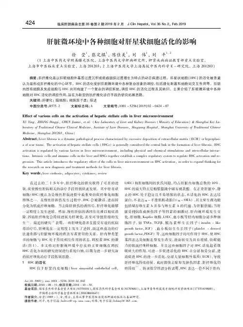 肝脏微环境中各种细胞对肝星状细胞活化的影响