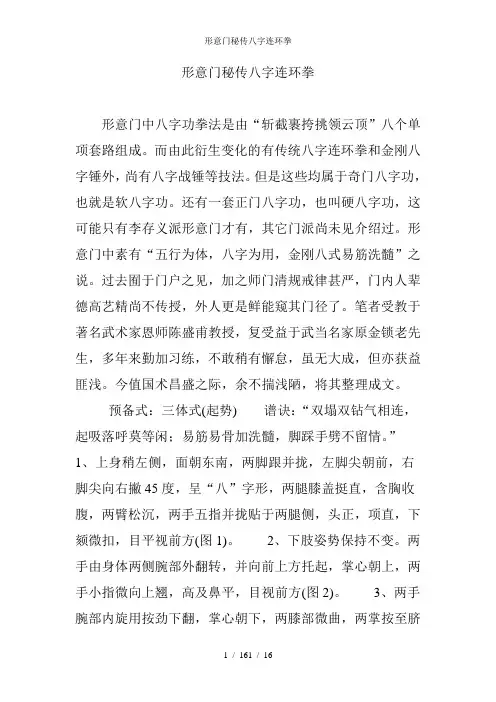 形意门秘传八字连环拳