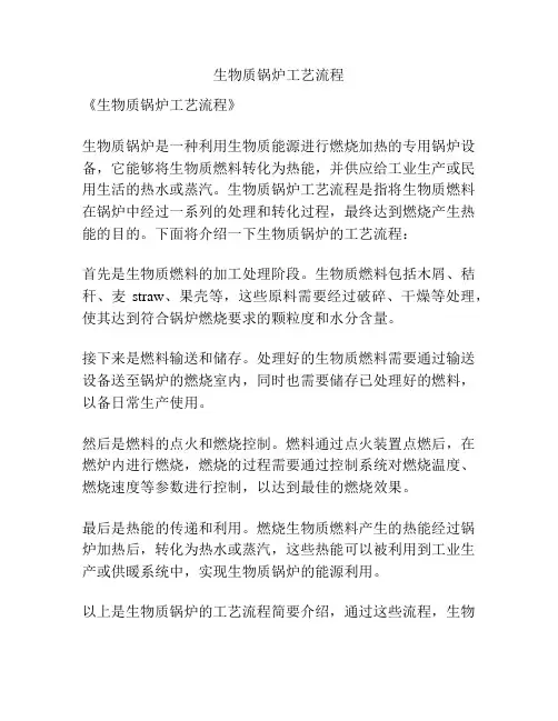 生物质锅炉工艺流程