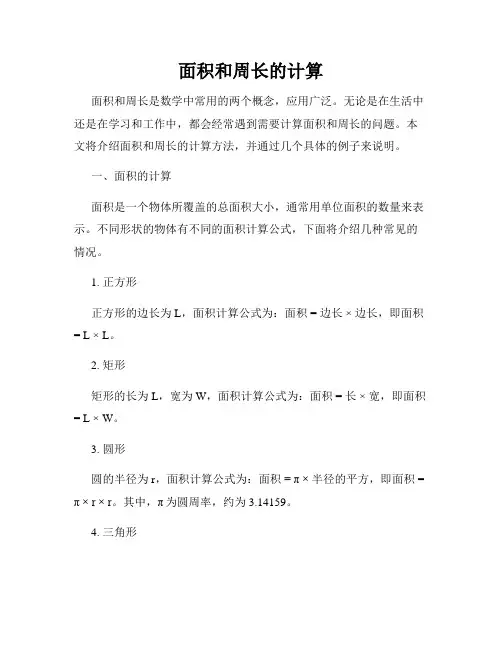 面积和周长的计算