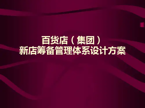 新店筹备方案(PPT44页)