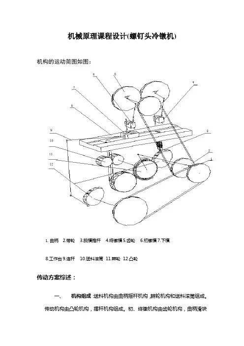 机械原理课程设计(螺钉头冷镦机)