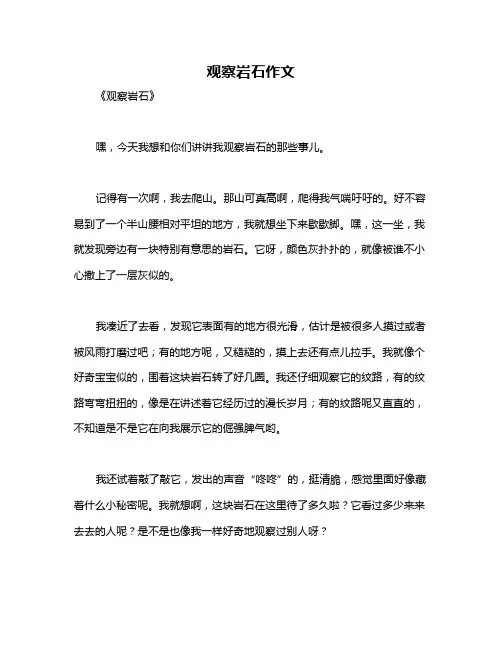 观察岩石作文
