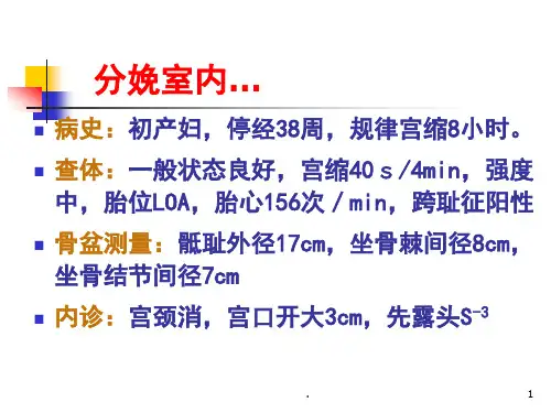 产 道 异 常ppt演示课件