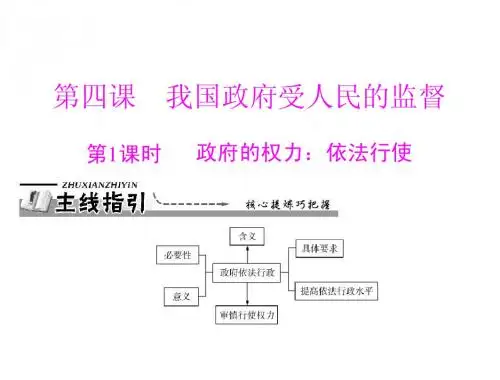 政治必修2同步课件：政府的权力：依法行使