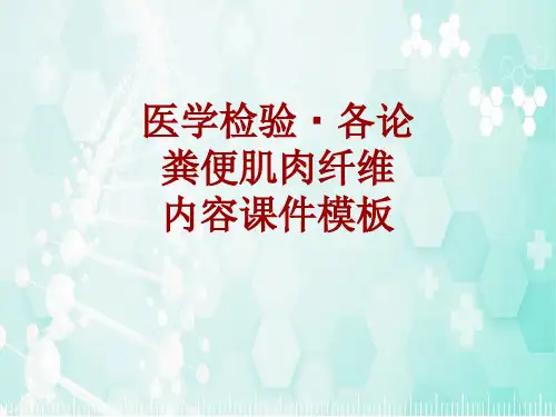 医学检验·检查项目：粪便肌肉纤维_课件模板