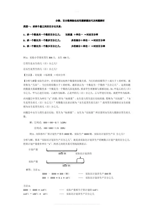 百分数应用题123例题解析和解题技巧