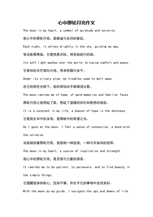 心中那轮月亮作文
