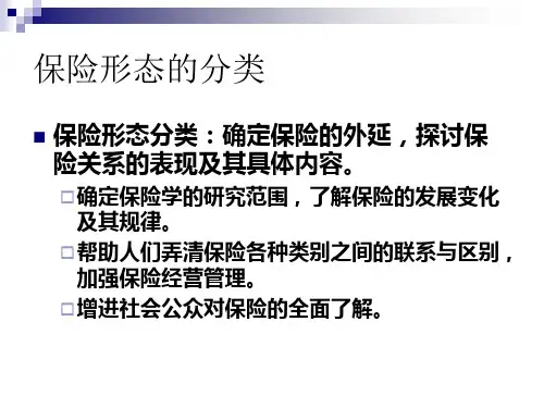 第九章_保险形态的分类