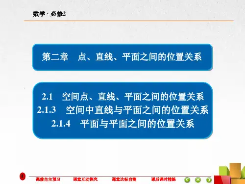 高中数学《空间中直线与平面之间的位置关系  平面与平面之间的位置关系 》课件