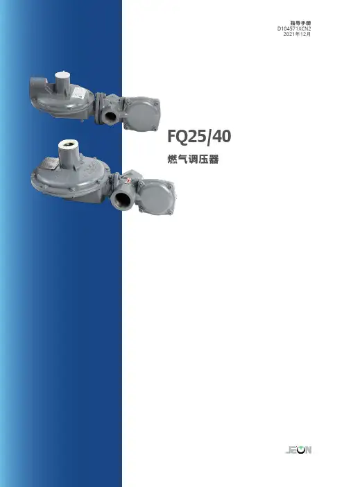 费希尔久安 FQ25 40 燃气调压器 指导手册说明书