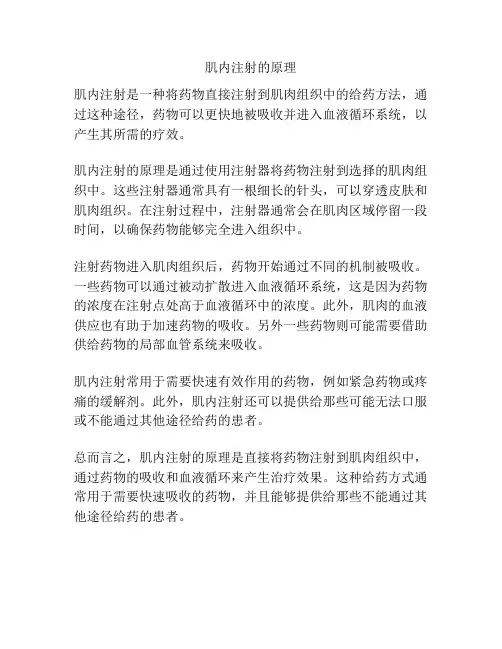 肌内注射的原理