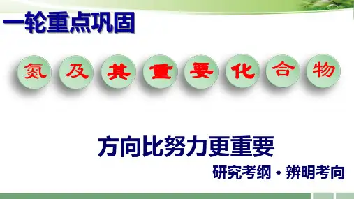 高考化学一轮复习课件：《氮及其重要化合物》