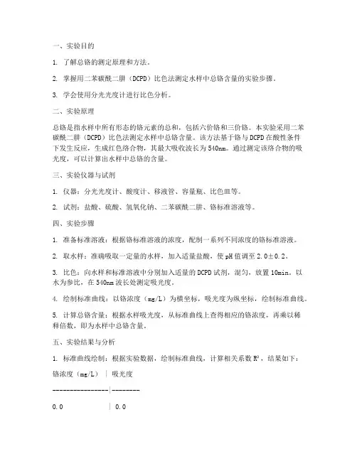总铬实验报告