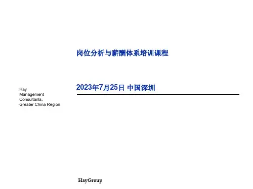 Hay(合益)华为岗位分析和薪酬体系培训课程