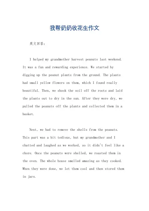 我帮奶奶收花生作文
