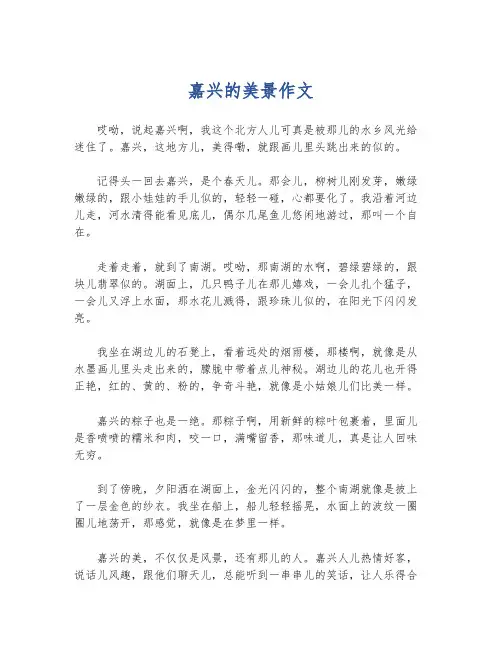 嘉兴的美景作文