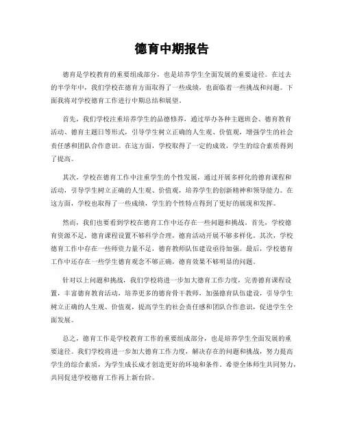德育中期报告