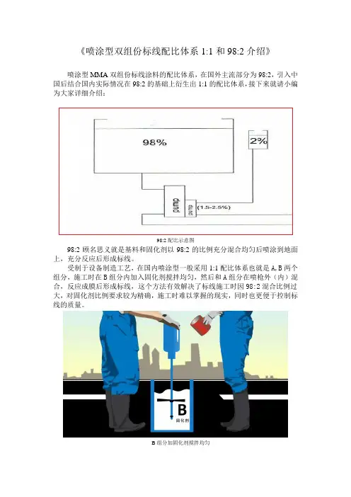 喷涂双组份配比体系比例介绍