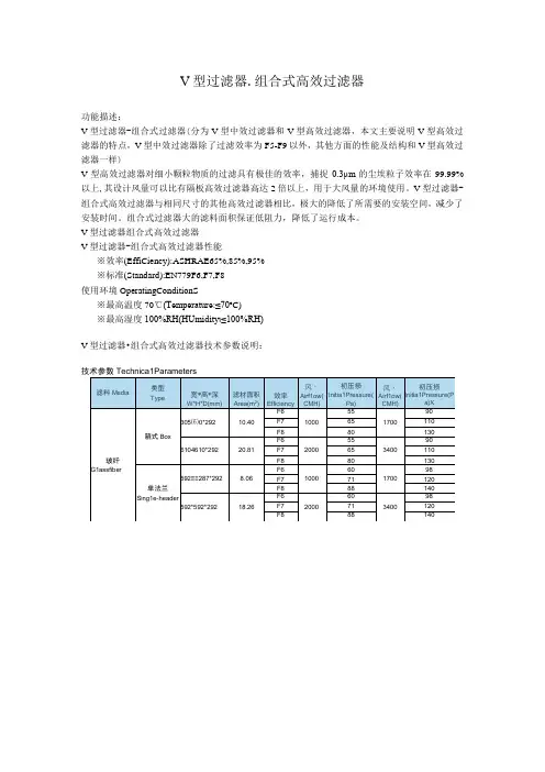 空气过滤器技术参数