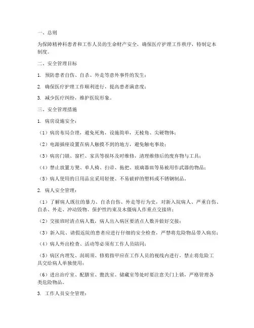 精神科患者安全管理制度