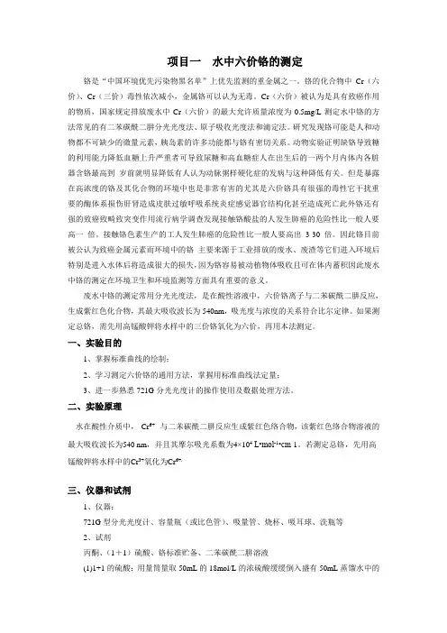 水中六价铬的测定