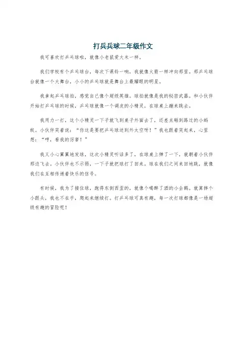 打兵兵球二年级作文