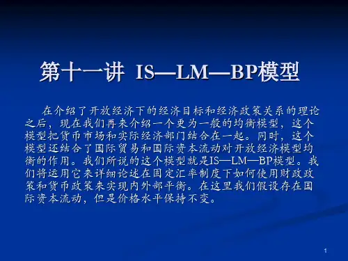 第十一讲  IS—LM—BP模型
