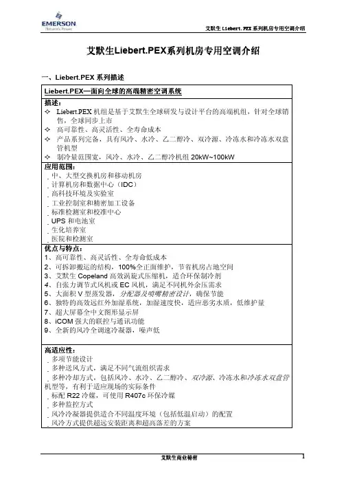 Liebert.PEX 产品介绍
