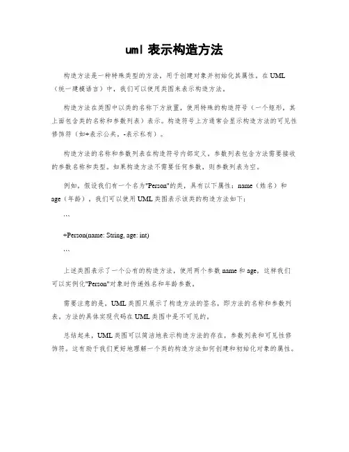 uml表示构造方法