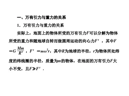 万有引力与航天 课件