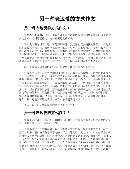 另一种表达爱的方式作文