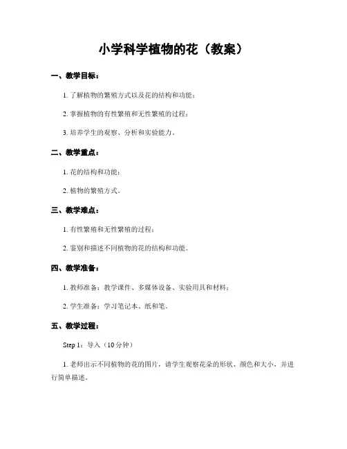 小学科学植物的花(教案)